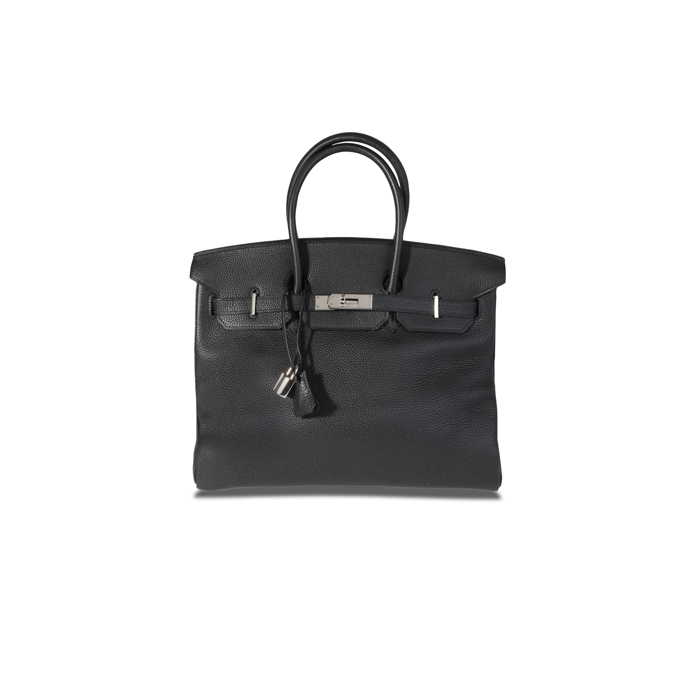 HERMÈS MASTER BIRKIN 35 TOGO BLACK LEATHER AND SILVER BUCKLE HANDBAG 18494998 (35*25*18cm)